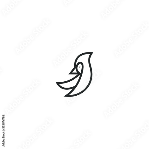 simple and modern bird logo