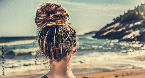 Looking out into the ocean. 