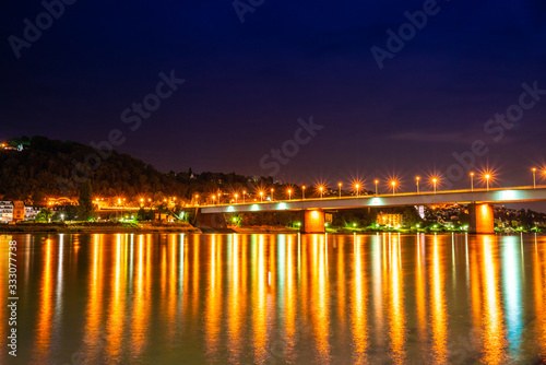Lights on the Harbour Bridge illuminating the surface of the water, with beautiful reflection © Wheat field