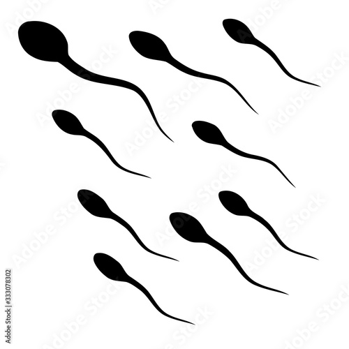 Spermatozoa Silhouette Clipart