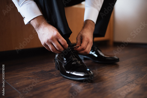  A businessman is preparing to meet with clients