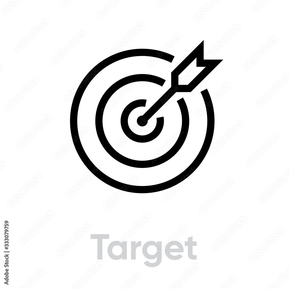 Target Epidemic icon. Editable line vector. Target Epidemic icon. Editable line vector.
