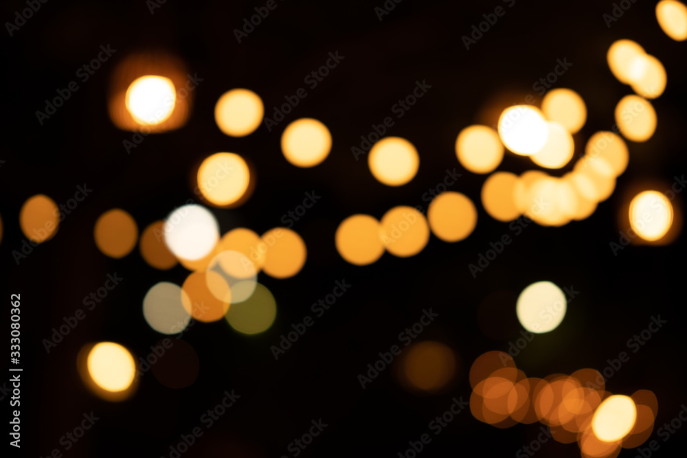 bulb lamp light bokeh of party outdoor on night background