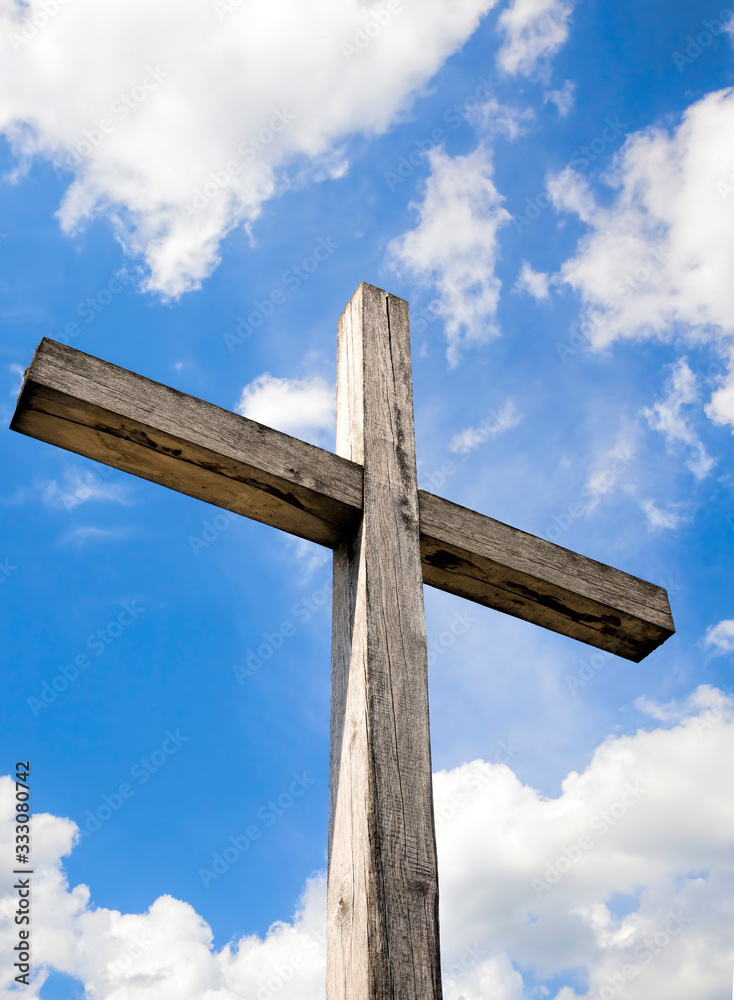 old wooden Catholic cross