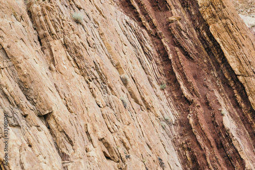 sand wall in lime red canyon, dry arid soil due to lack of water