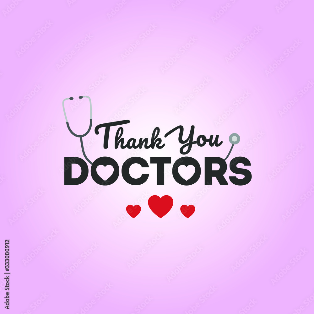 Illustration Design For Thank You Doctor And Nurse
