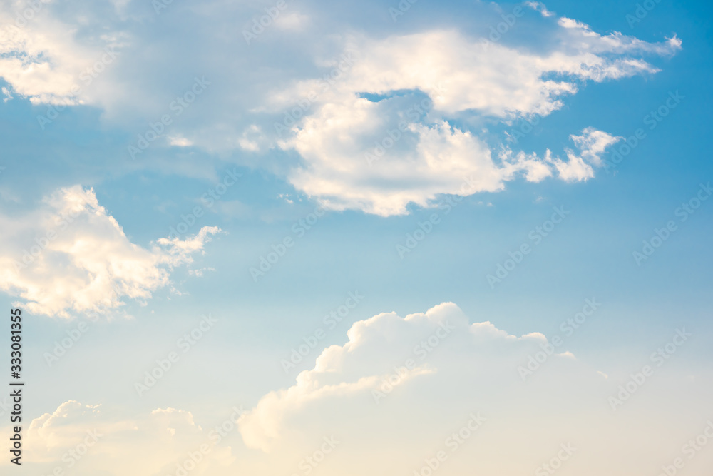 Blue sky and cloud on daytime summer season