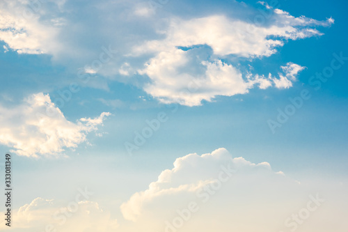 Blue sky and cloud on daytime summer season