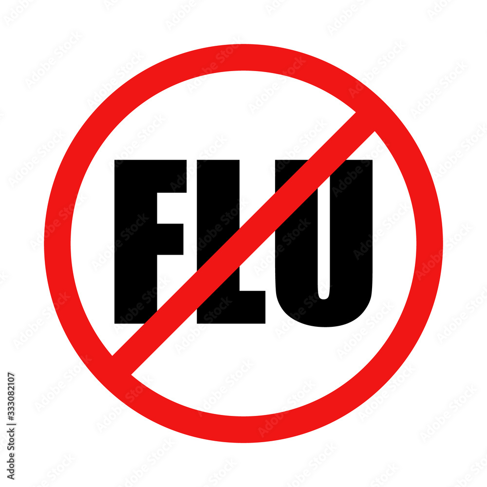 Vector No Flu Sign Illustration