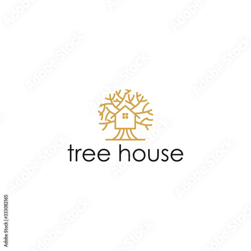 Tree House illustration logo for Environmental care related business