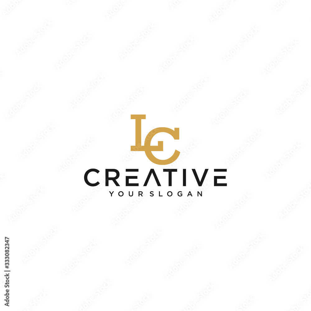 initial letter lc logo vector concept initial letter lc logo vector concept