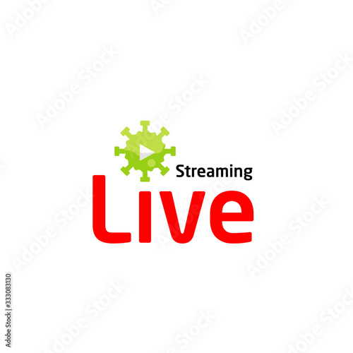 Live Streaming Logo For Virus Updates. Corona Virus And Other Virus Like Hanta , Ebola , SARS And MERS.