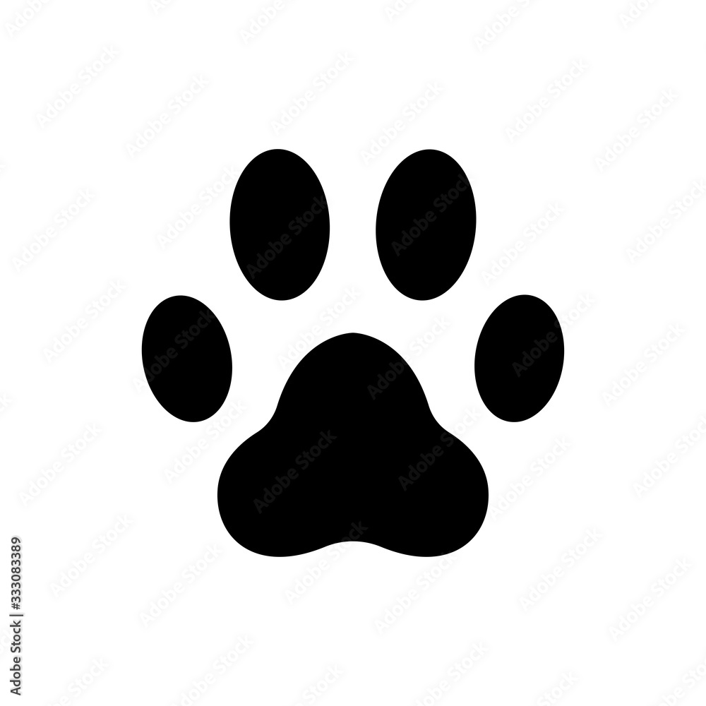 Paw print icon, foot print Paw print icon, foot print