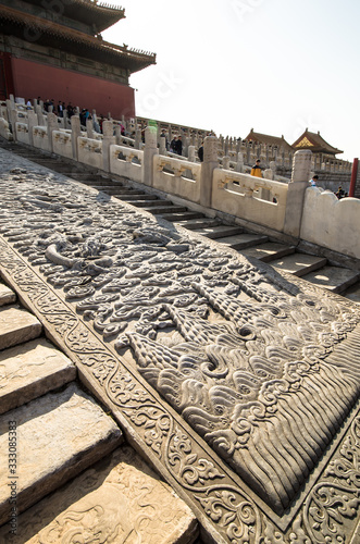 Wallpaper Mural Unique Chinese Carvings on Pathway in Ancient Forbidden City Torontodigital.ca