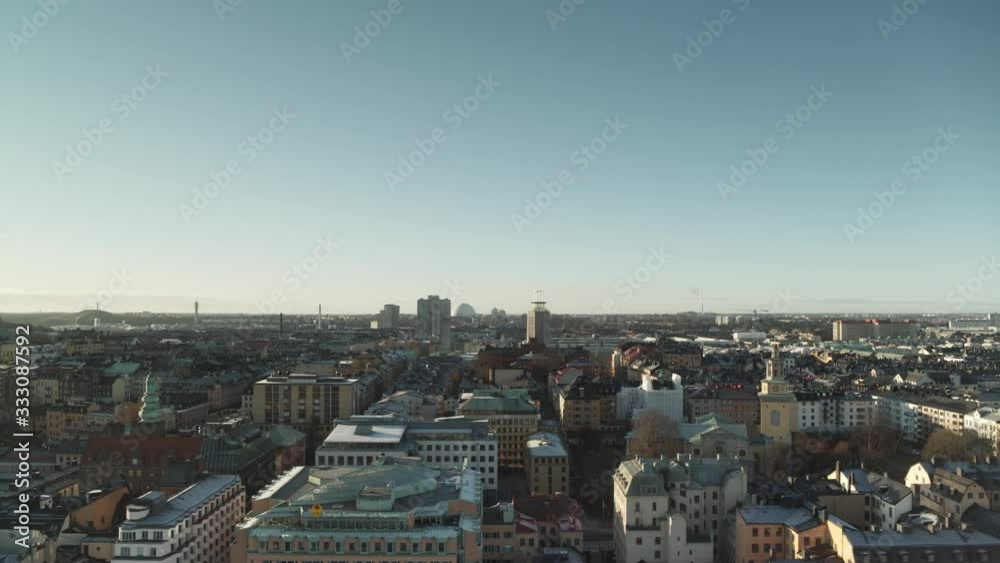 Aerial drone view over Stockholm Aerial drone view over Stockholm
