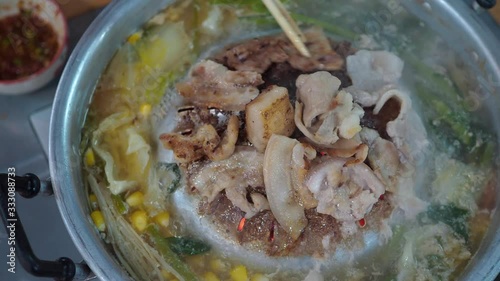 bbq pork in Thai local style tradition 