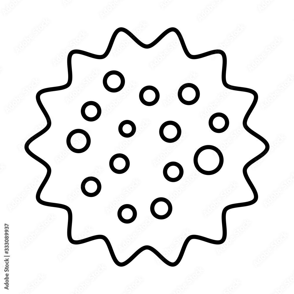 covid19 virus particle line style covid19 virus particle line style