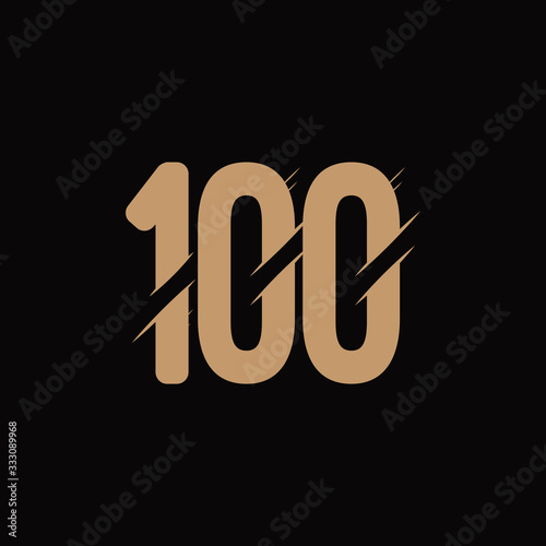 100 Years Anniversary Celebration Vector Template Design Illustration