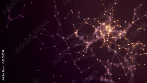 Wallpaper Mural Abstract background. Molecules technology with polygonal shapes, connecting dots and lines. Connection structure. Big data visualization.  Torontodigital.ca