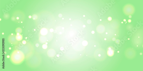 背景素材：グリーン　バックグラウンド　バブル　泡　メロンソーダ　木漏れ日　森　リーフ　シャボン玉