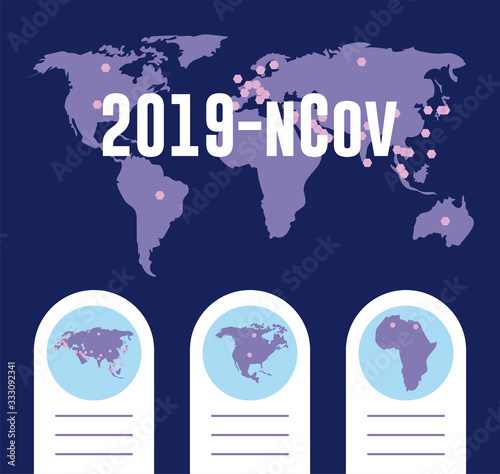 2019 ncov infographic with world planet