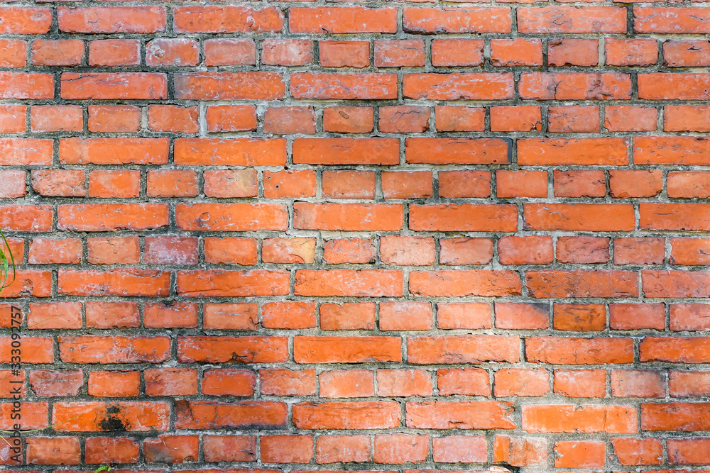 Obraz premium red brick wall texture grunge background