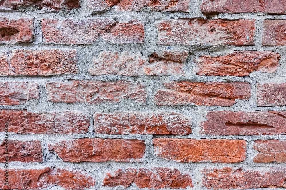 Naklejka premium red brick wall texture grunge background