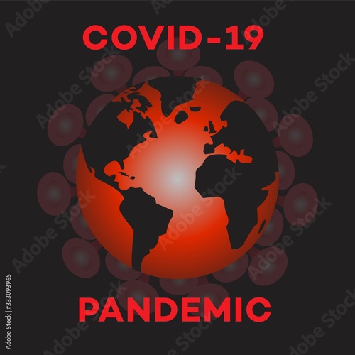 Concept of world lockdown due to coronavirus crisis covid-19 disease. almost all countries' announces movement control order emergency state restrictions to combat the spread of the virus.