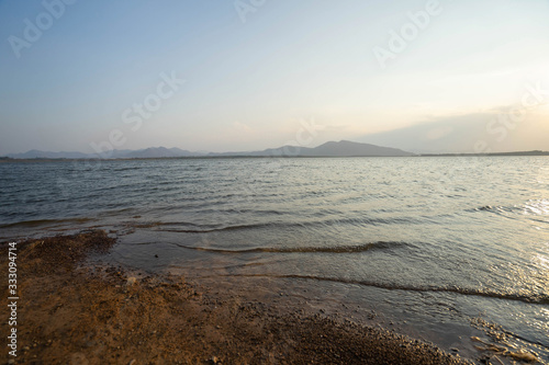 Backgrounds Textures Wave Water flow  In the river Reflection Light from Sunset