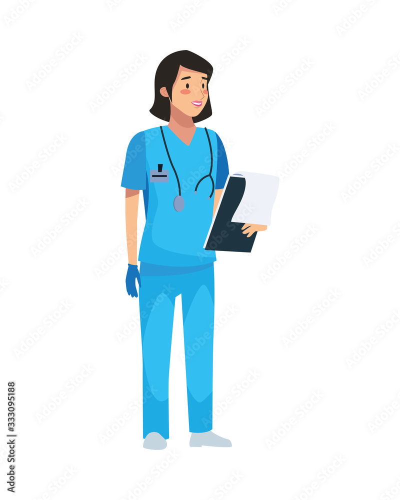 nurse professional worker avatar character nurse professional worker avatar character