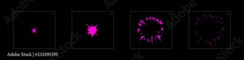 Shine poison blast animation effect. shiny effect sprite sheet. frame by frame classic animation sprite sheet for game, cartoon, video, animation or motion
