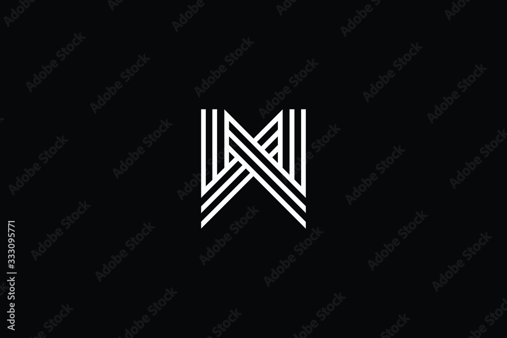 Minimal elegant monogram art logo. Outstanding professional trendy awesome artistic WX XW initial based Alphabet icon logo. Premium Business logo White color on black background Minimal elegant monogram art logo. Outstanding professional trendy awesome artistic WX XW initial based Alphabet icon logo. Premium Business logo White color on black background