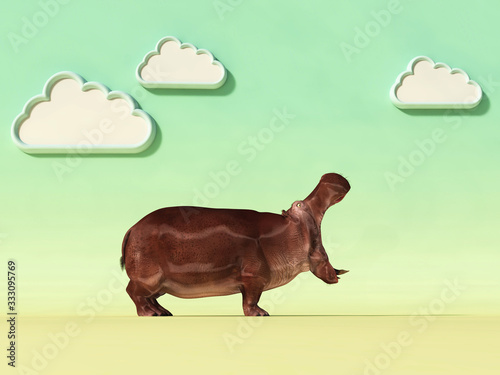 hippopotamus conceptual