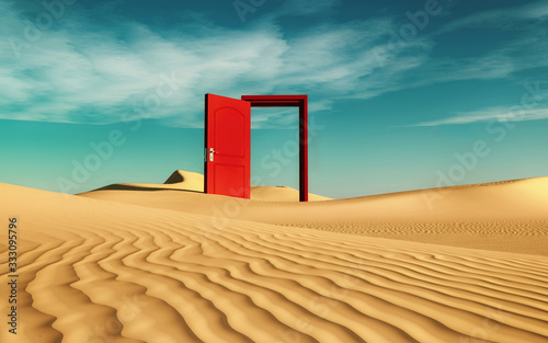 Obraz na płótnie opened door desert