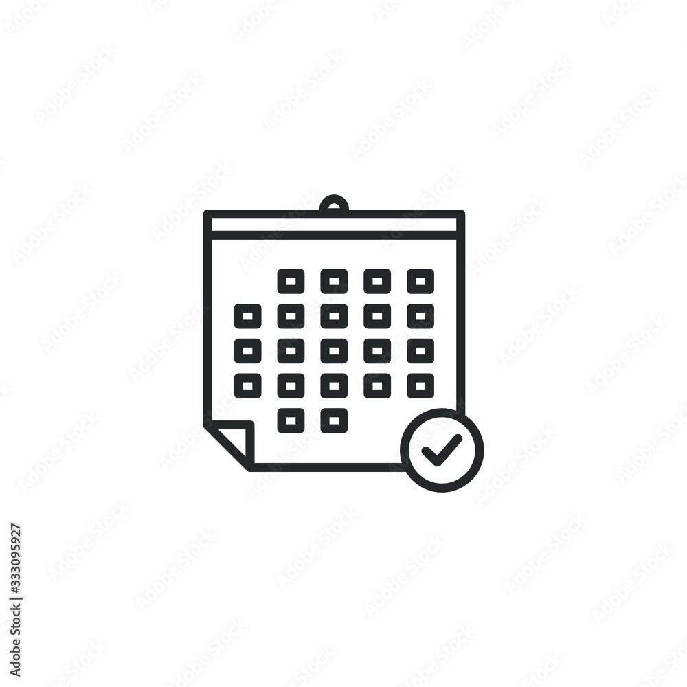 Calendar icon design line style isolated on white background. Vector illustration Calendar icon design line style isolated on white background. Vector illustration