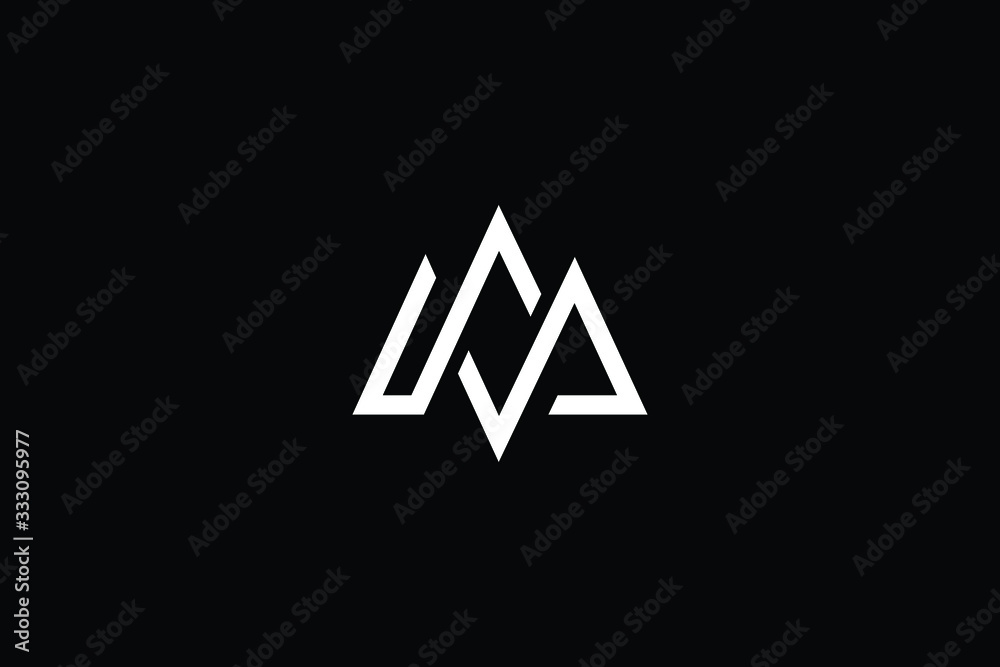 Minimal elegant monogram art logo. Outstanding professional trendy awesome artistic MW WM initial based Alphabet icon logo. Premium Business logo White color on black background Minimal elegant monogram art logo. Outstanding professional trendy awesome artistic MW WM initial based Alphabet icon logo. Premium Business logo White color on black background
