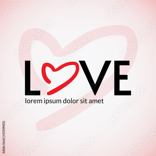 love logo vector illustration