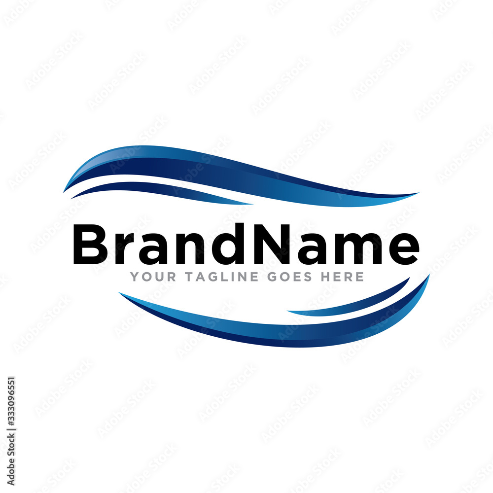 Wave logo icon vector. Simple design wave logo template. Wave logo icon vector. Simple design wave logo template.