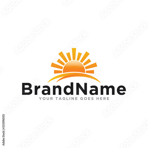 Sun logo icon vector. Sun logo template. Modern design on trendy logo.