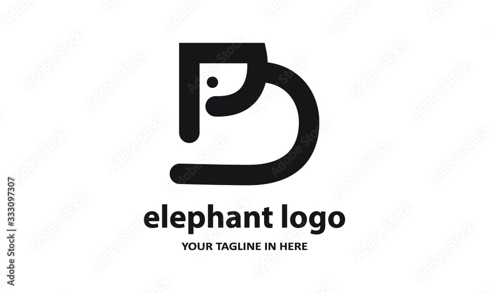 The concept of modern Simple elephant logo design is easy to remember The concept of modern Simple elephant logo design is easy to remember