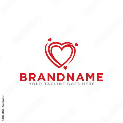 Wallpaper Mural Love icon vector. Heart simple logo design. Valentine symbol illustration. Torontodigital.ca