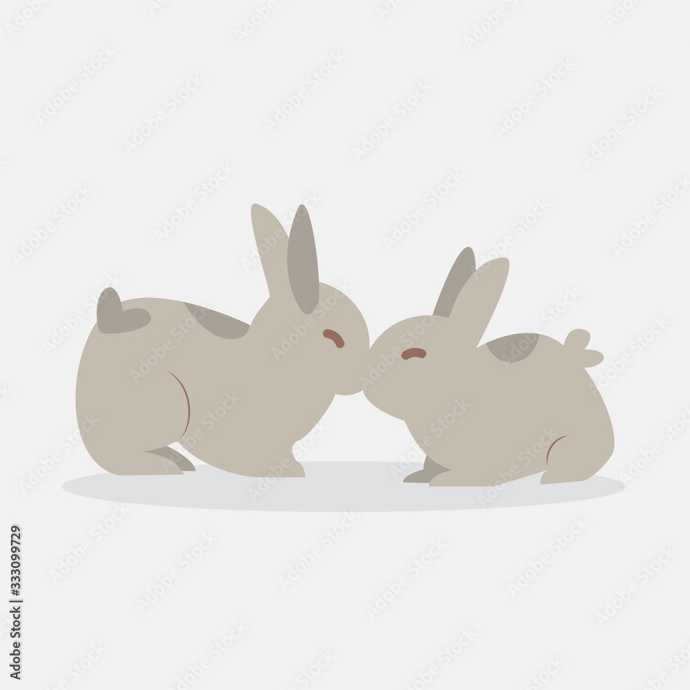 Fototapeta premium Rabbit, bunny - vector, easter illustration.