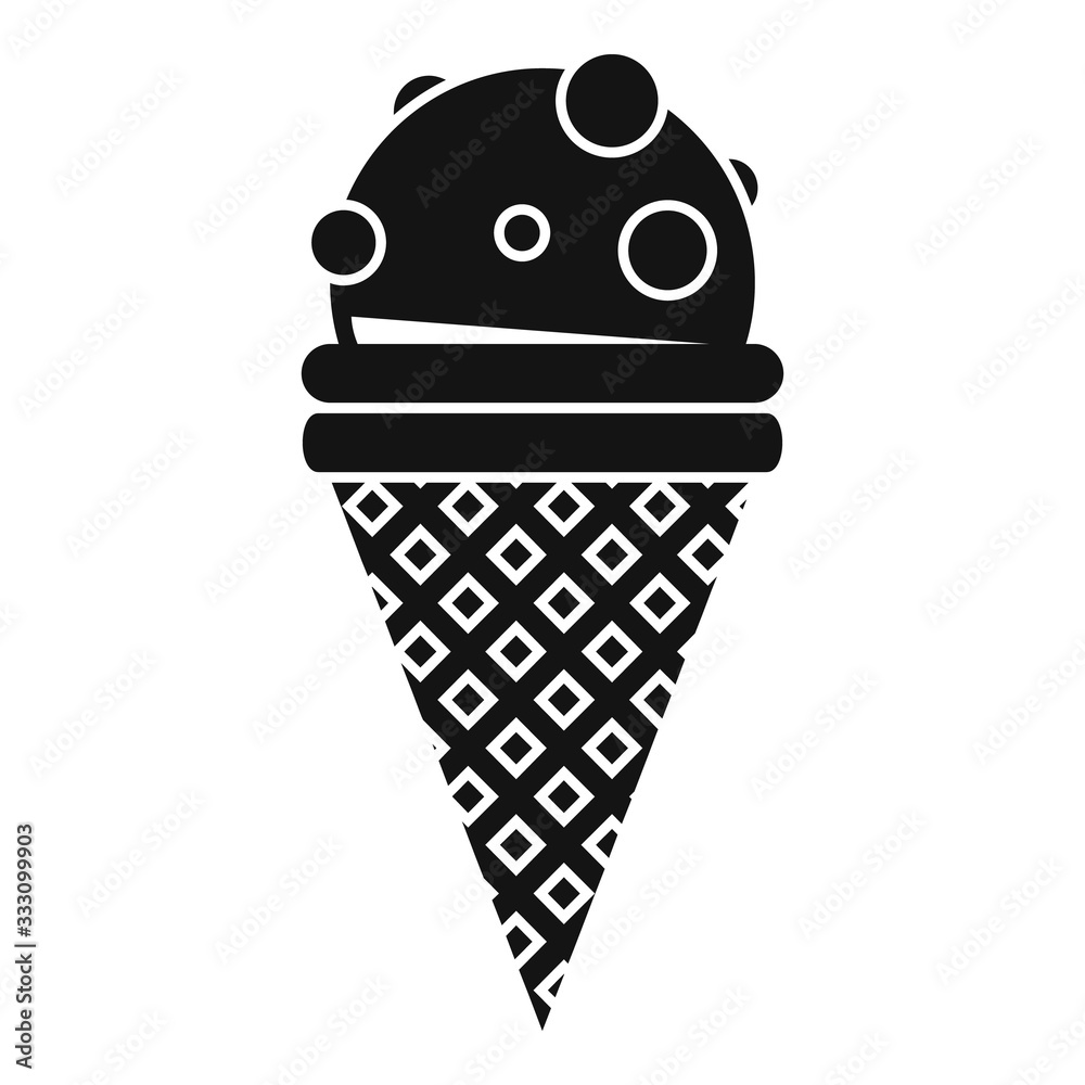 Cold ice cream icon. Simple illustration of cold ice cream vector icon for web design isolated on white background Cold ice cream icon. Simple illustration of cold ice cream vector icon for web design isolated on white background