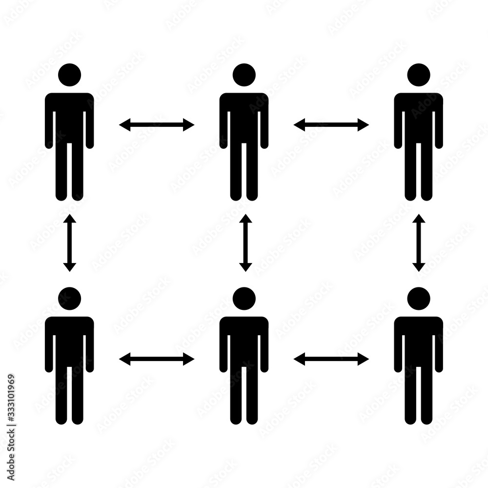 Social distancing icon isolated on white background. Keep distance sign. Coronavirus. Social Distancing and Self Quarantine. Social distancing icon isolated on white background. Keep distance sign. Coronavirus. Social Distancing and Self Quarantine.