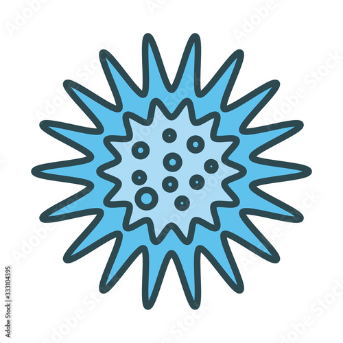 covid19 virus particle fill style