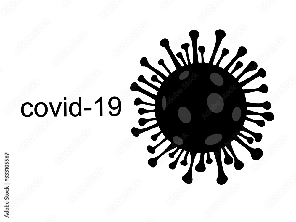 Coronavirus icon virus Covid-19 sketch cell virus vector isolated in white background Coronavirus icon virus Covid-19 sketch cell virus vector isolated in white background
