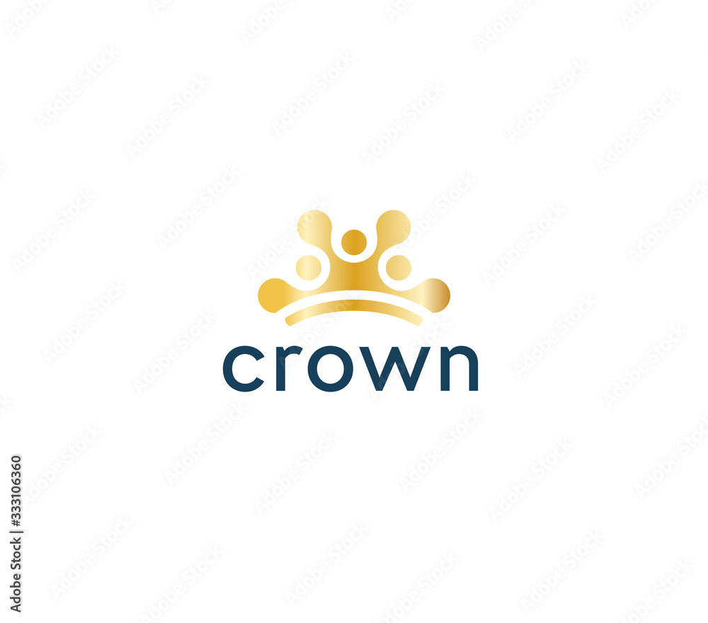 Abstract sun icon, golden crown circles in semicircle. Dotted logo template, flat concept logotype design for modern premium business. Vector logo. Abstract sun icon, golden crown circles in semicircle. Dotted logo template, flat concept logotype design for modern premium business. Vector logo.