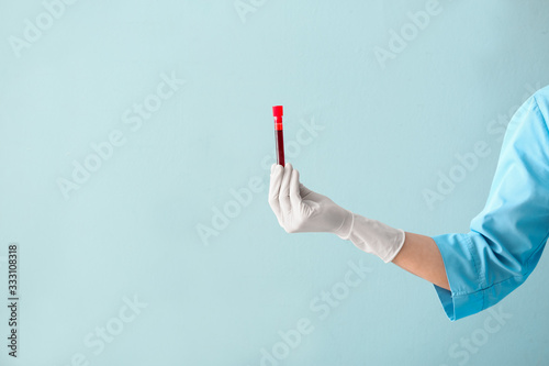 Doctor's hand holding test ...