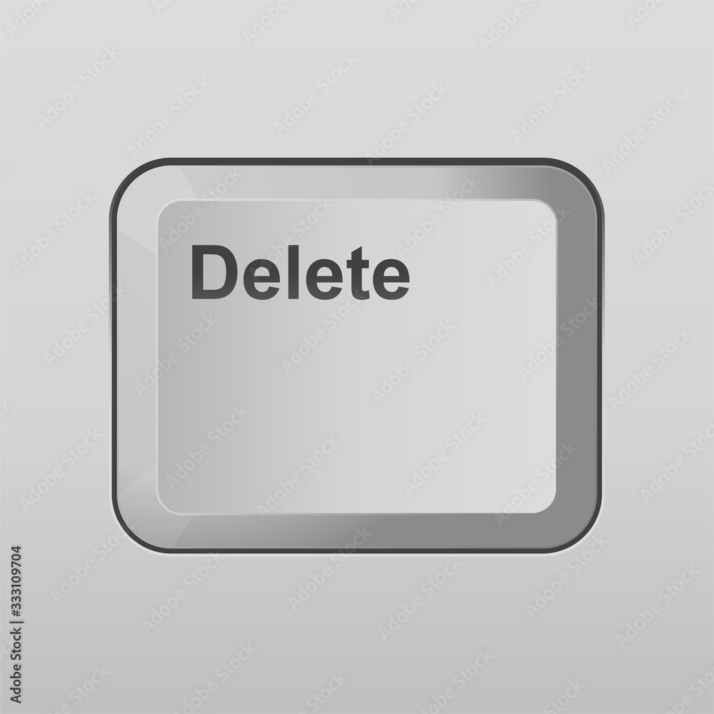 Delete keyboard button vector illustration. Delete keyboard button vector illustration.