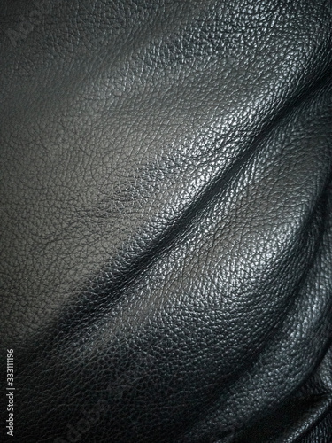 Dark shiny black leather texture background. Vintage design